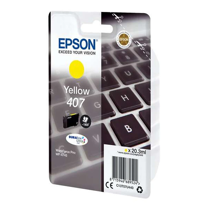 Epson 407 Amarillo Cartucho de Tinta Original - C13T07U440 1