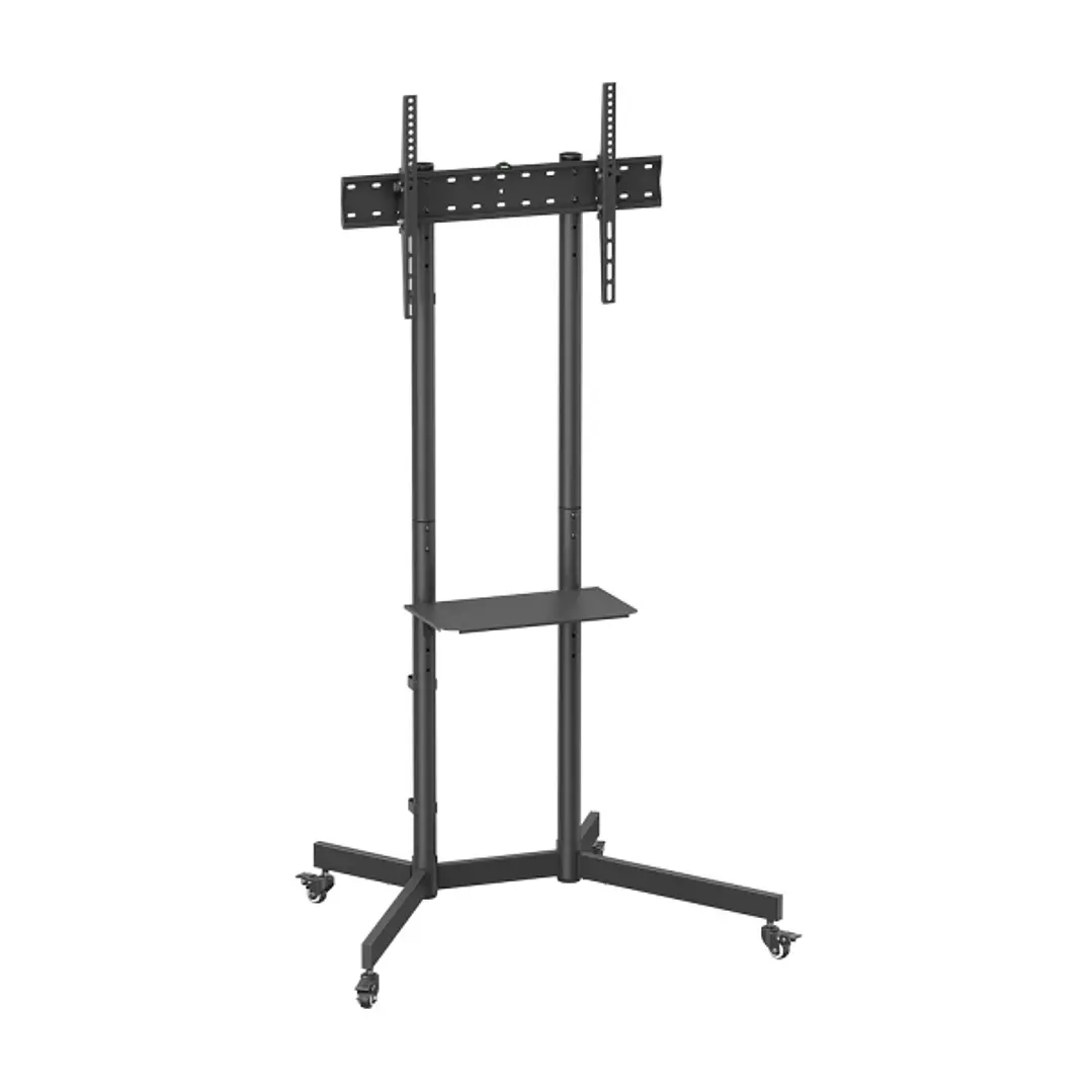 Aisens Soporte de Suelo ECO con Rueda - Bandeja para DVD para Monitor/TV 45kg de 37-70 - Color Negro 1