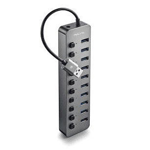 NGS IHUB10  Hub USB 3.0 - 10 Puertos USB 3.0 con Interruptores - Hasta 5Gbps