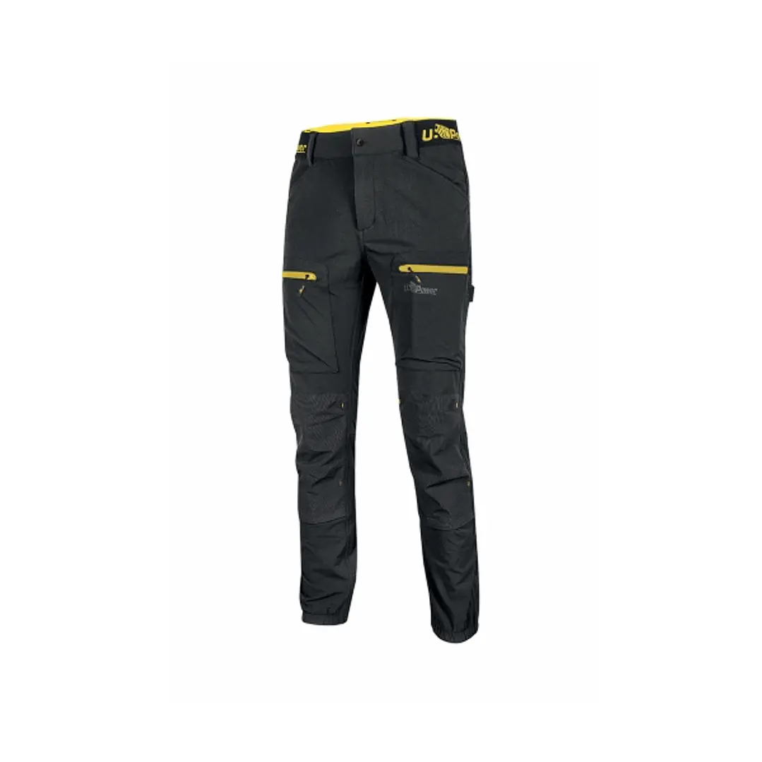 Upower Horizon Pantalones de Trabajo Elasticos - Talla M - Tejido U-4, Corte Jogging, Impermeables, Transpirables, Secado Rapido, Multibolsillo, Prote 1