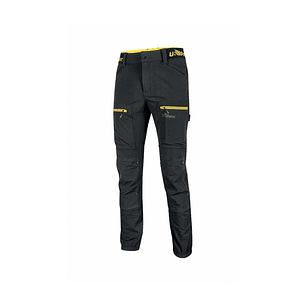 Upower Horizon Pantalones de Trabajo Elasticos - Talla L - Tejido U-4, Corte Jogging, Impermeables, Transpirables, Secado Rapido, Multibolsillo, Prote