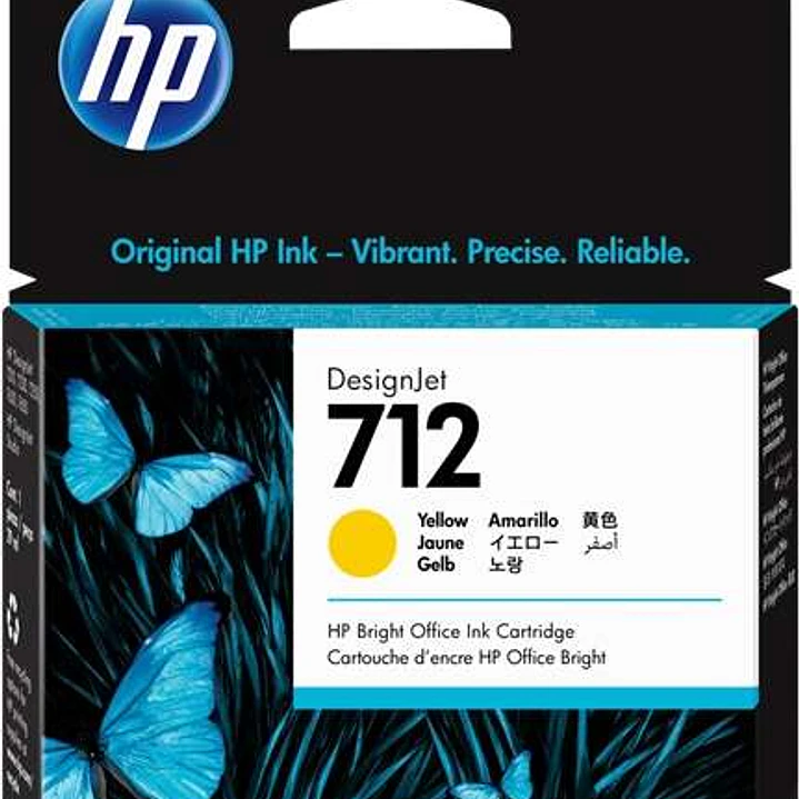 HP 712 Amarillo Cartucho de Tinta Original - 3ED69A 1