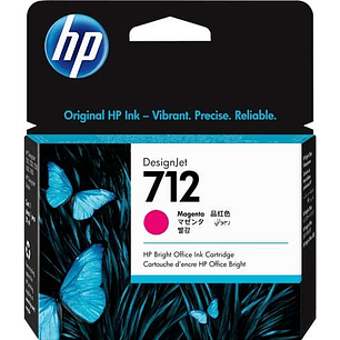 HP 712 Magenta Cartucho de Tinta Original - 3ED68A