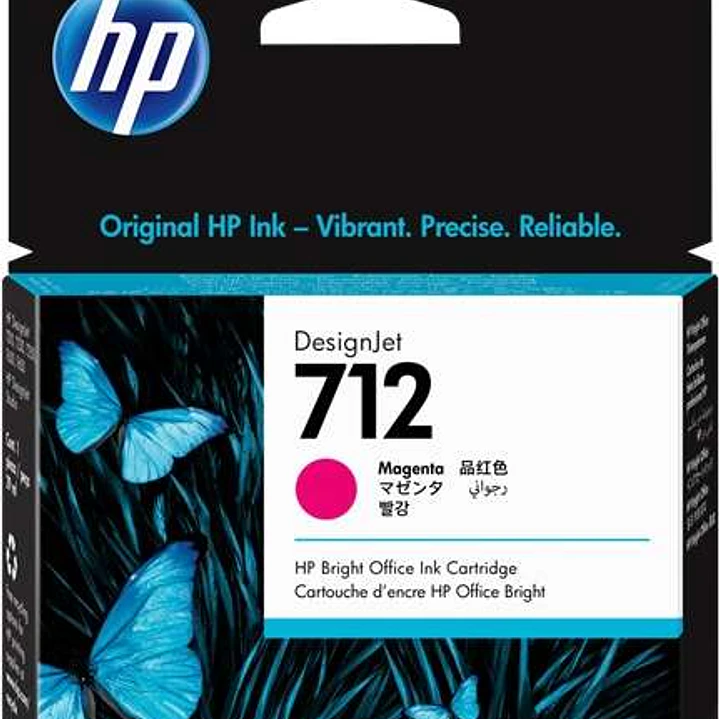 HP 712 Magenta Cartucho de Tinta Original - 3ED68A 1