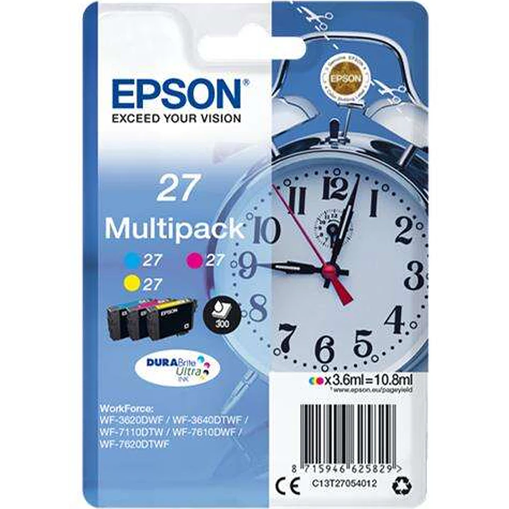 Epson T2705 (27) Pack de 3 Cartuchos de Tinta Originales - C13T27054012 1