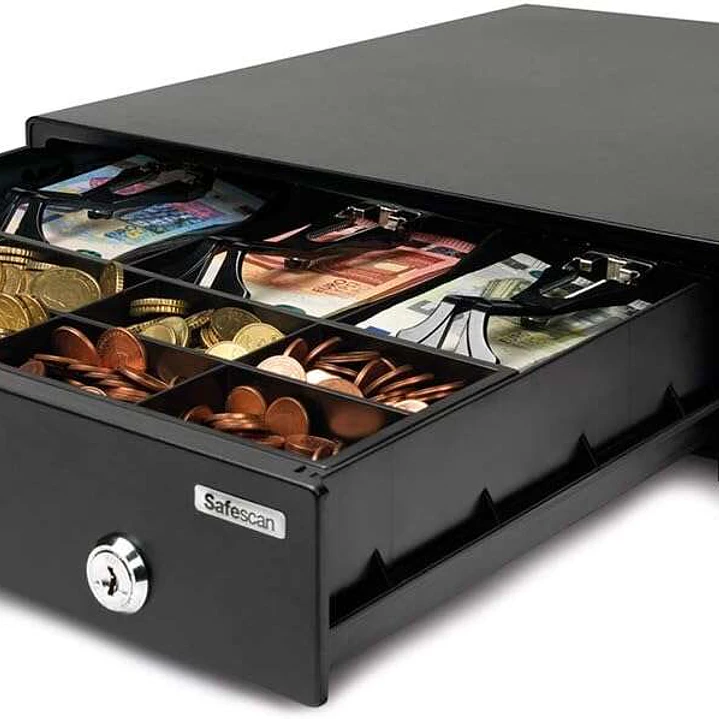 Safescan LD-3336 Cajon Portamonedas - 8 Compartimentos para Monedas - 3 Compartimentos para Billetes - hasta 500.000 Aperturas 1