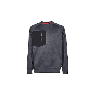 Upower York Sudadera Polar Cuello Redondo - Talla M - Proteccion Termica - Color Gris Meteorito