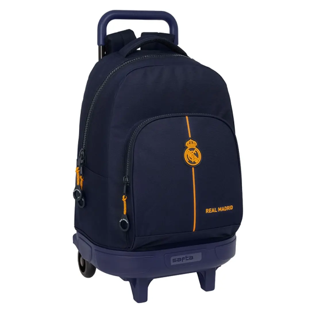 Safta Real Madrid 2ª Equipacion 24/25 Mochila con Carro Integrado - Extraible para Facilitar su Limpieza - Base Reforzada - Asa Extraible - 33x45x22cm 1