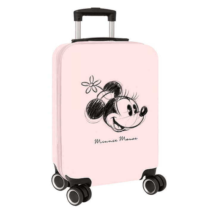 Safta Minnie Mouse Baby Maleta Trolley de Cabina 20 - Cierre con Candado - Cremallera - Cintas Sujetaplanos - Ruedas Giratorias 360° - Asa Ajustable  1