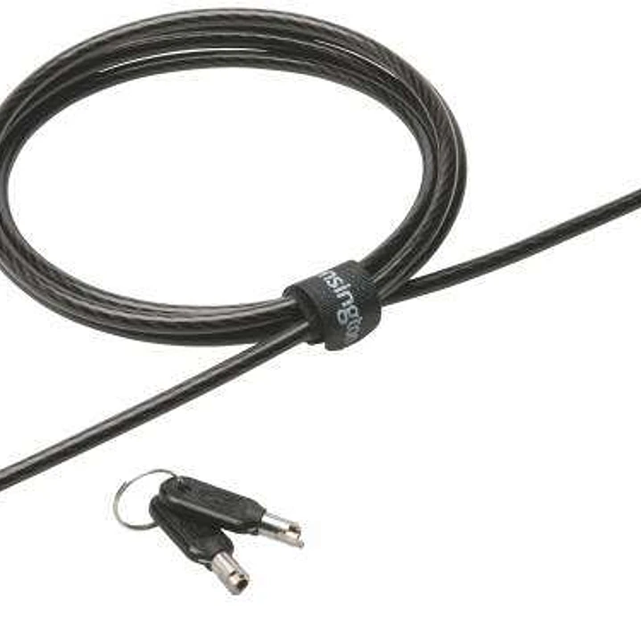 Kensington N17 Candado con Llave para Ordenadores Portatiles Dell - Cabezal Resistente - Tecnologia Hidden Pin - Cable de Acero Al Carbono - Plata 1