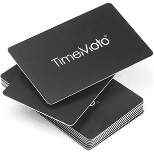 Timemoto RF-100 Pack de 25 Tarjetas de Identificacion RFID - Tamaño de Tarjeta de Credito - Distancia de Deteccion de 7cm - Compatible con todos los T