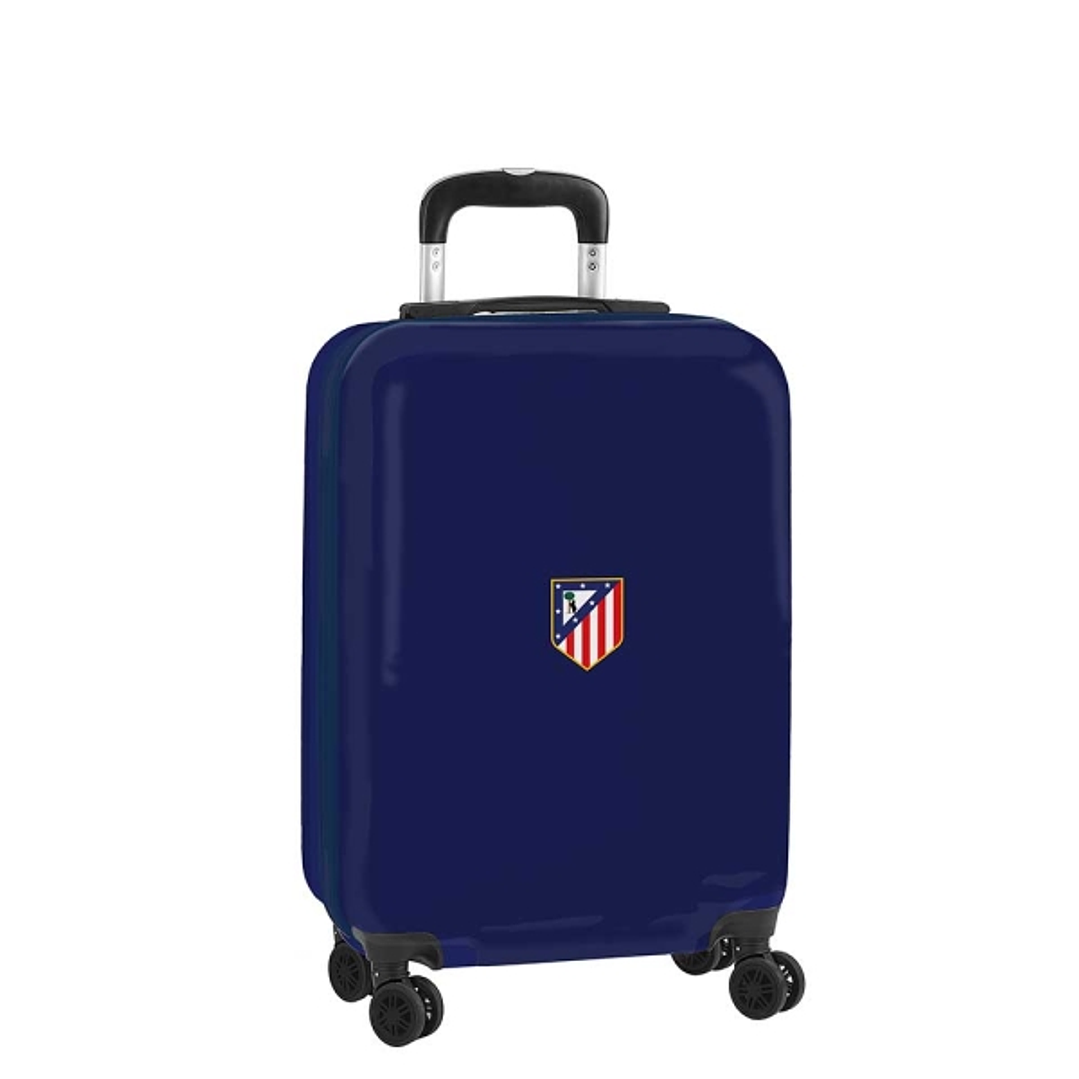 Safta Atletico de Madrid Maleta Trolley de Cabina 20 - Cierre con Candado - Panel con Cremallera - Cintas con PVC - Asa Flexible - Ruedas Giratorias  1