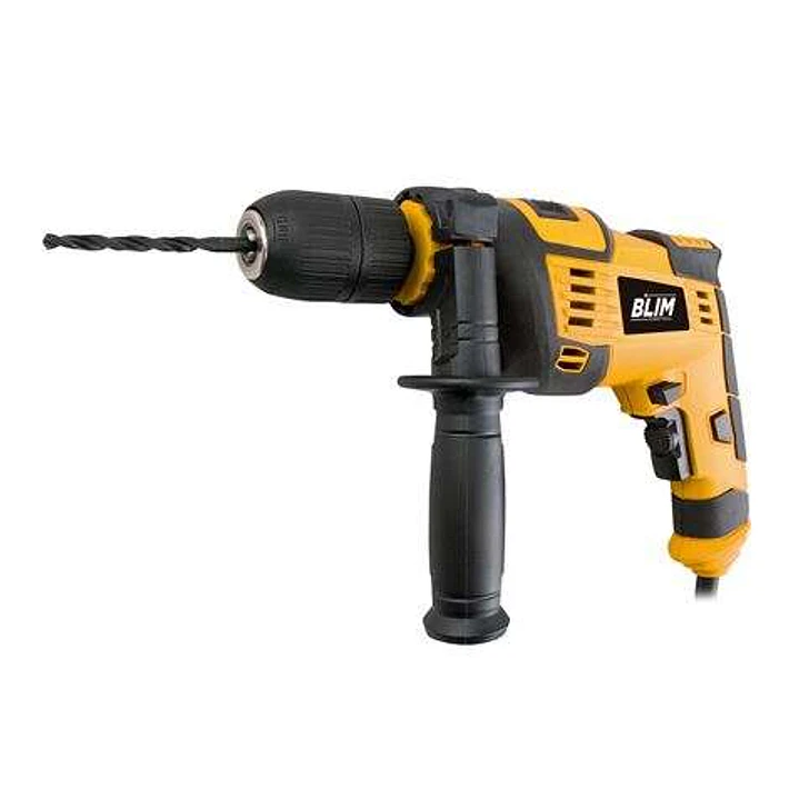 Blim Taladro Percutor 810W - Velocidad Regulable 0-3000rpm - Portabrocas de 13mm sin Llave - Boton de Bloqueo - Incluye Maletin con Accesorios 1
