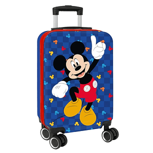 Safta Mickey Mouse Good Day Maleta Trolley de Cabina 20 - Cierre con Candado - Organizador con Cremallera - Cintas con PVC - Asa Flexible de PVC - 40