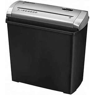Fellowes Trito 2S Destructora de Papel Manual Corte en Tiras - Destruye hasta 5 Hojas a la Vez - Capacidad de la Papelera 11L - Color Negro/Plata
