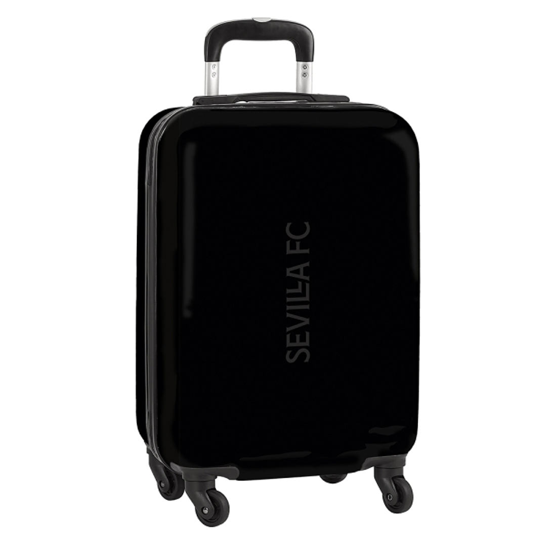 Safta Sevilla FC Teen Maleta Trolley de Cabina 20 - Cierre con Candado - Bolsillo de Red - Cintas con PVC - Ruedas 360º - Asa Flexible PVC - Mango Ex 1
