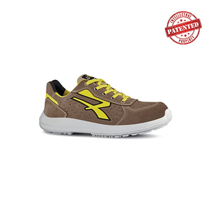 Upower Dorado S ESD Calzado de Seguridad Bajos - Talla 39 - Gamuza Perforada, Puntera de Aluminio, Antideslizante, Antiarrugas, Amortiguacion Superior