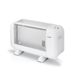 Blaupunkt Radiador de Mica - Potencia 900W - Termostato Regulable - Interruptor Antivuelco - Rejilla - Asa de Transporte - Color Blanco