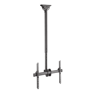 Aisens Soporte de Techo Giratorio - Inclinable - Extensible y Nivelable (TV 37”-70”) - Color Negro