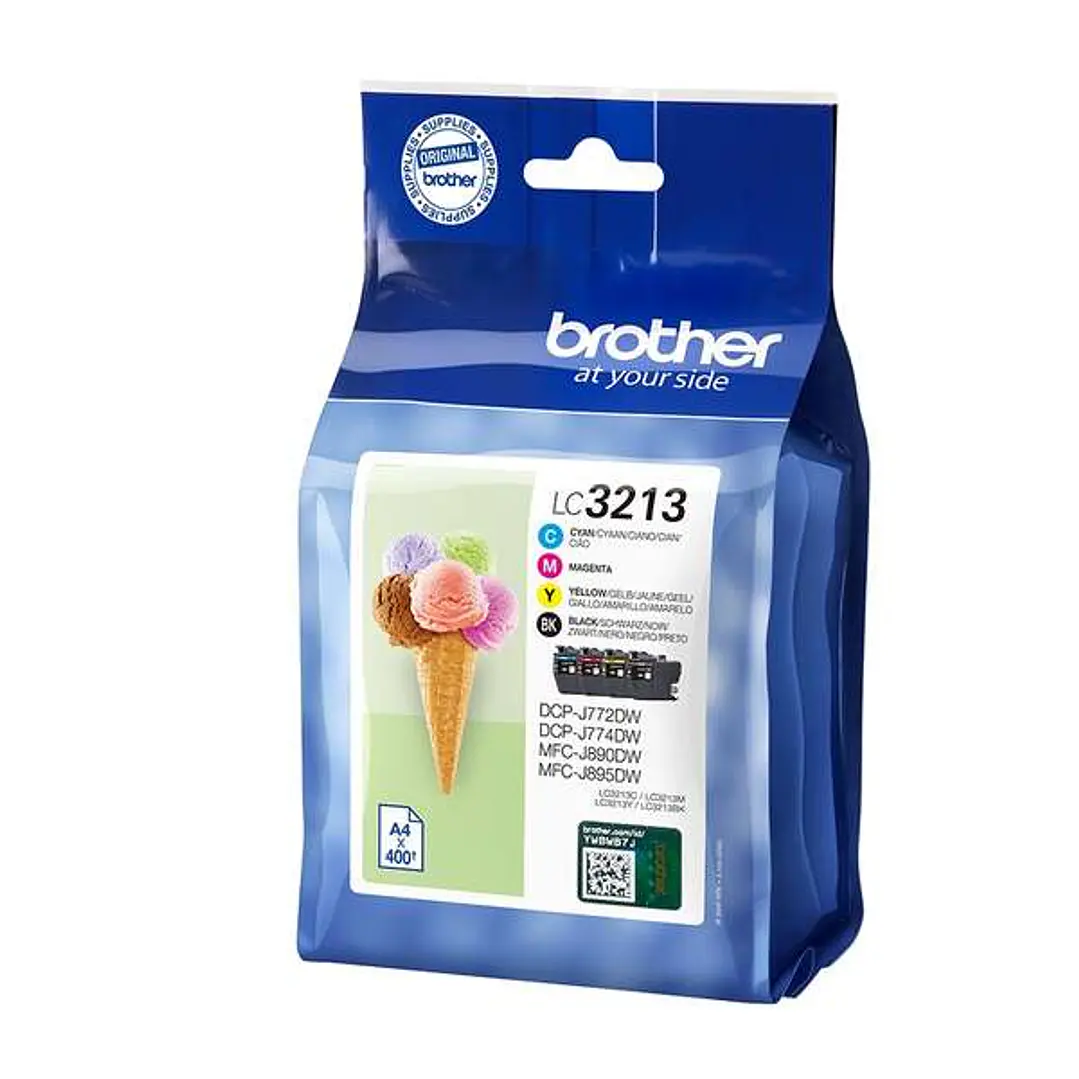 Brother LC3213 Pack de 4 Cartuchos de Tinta Originales - LC3213VAL 1