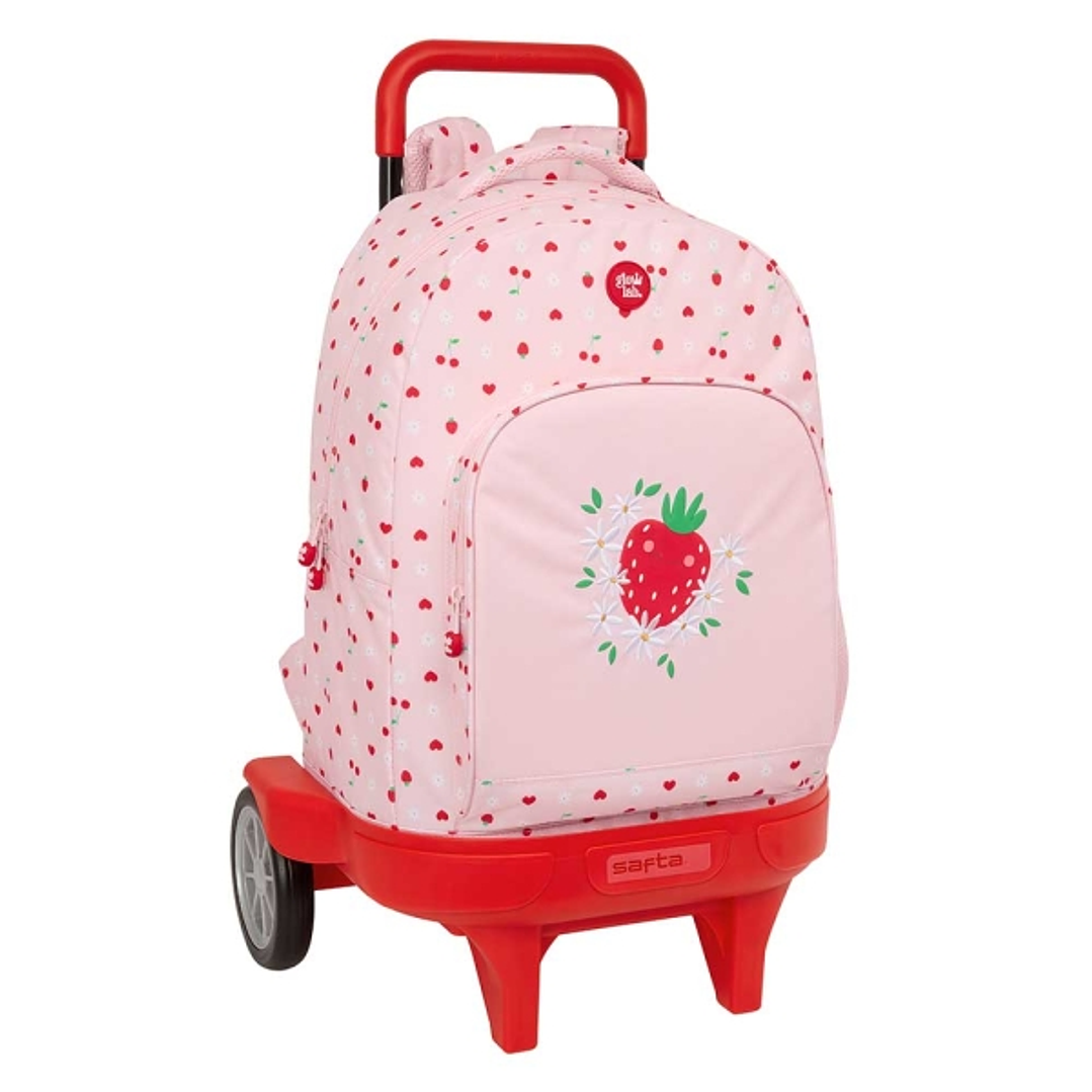 Safta Glowlab Frutitas Mochila con Carro - 33L - Ruedas Antivibracion - Asa Acolchada - Bolsillo Frontal - Portabotellas - Tarjeta ID - Mochila Extrai 1