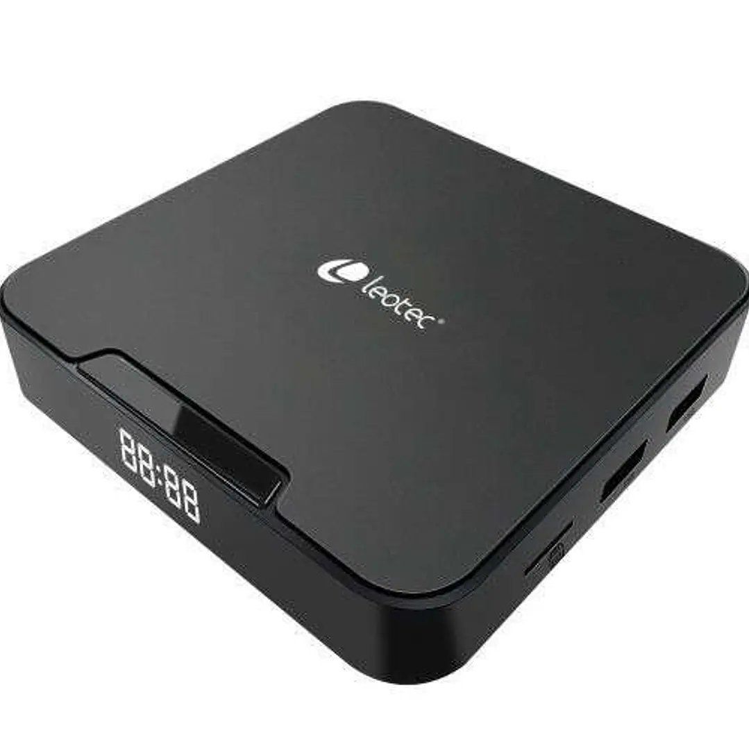 Leotec Show 2 464 Receptor Android TV Box 4K WiFi Quad Core 4GB 64GB - Bluetooth, HDMI, USB 2.0 y Ethernet - Mando a Distancia 1