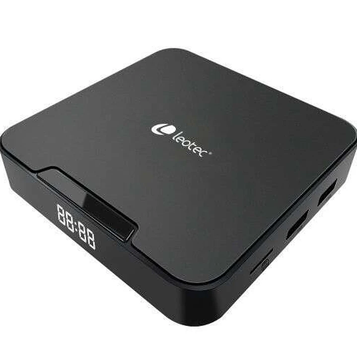 Leotec Show 2 464 Receptor Android TV Box 4K WiFi Quad Core 4GB 64GB - Bluetooth, HDMI, USB 2.0 y Ethernet - Mando a Distancia 1