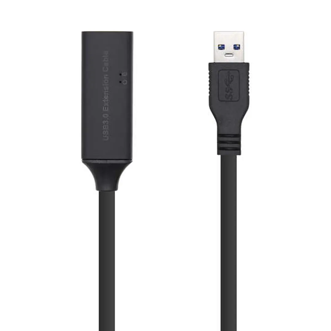 Aisens Cable USB 3.0 Prolongador con Amplicador y Alim - Tipo A/M-A/H - 15m - Color Negro 1
