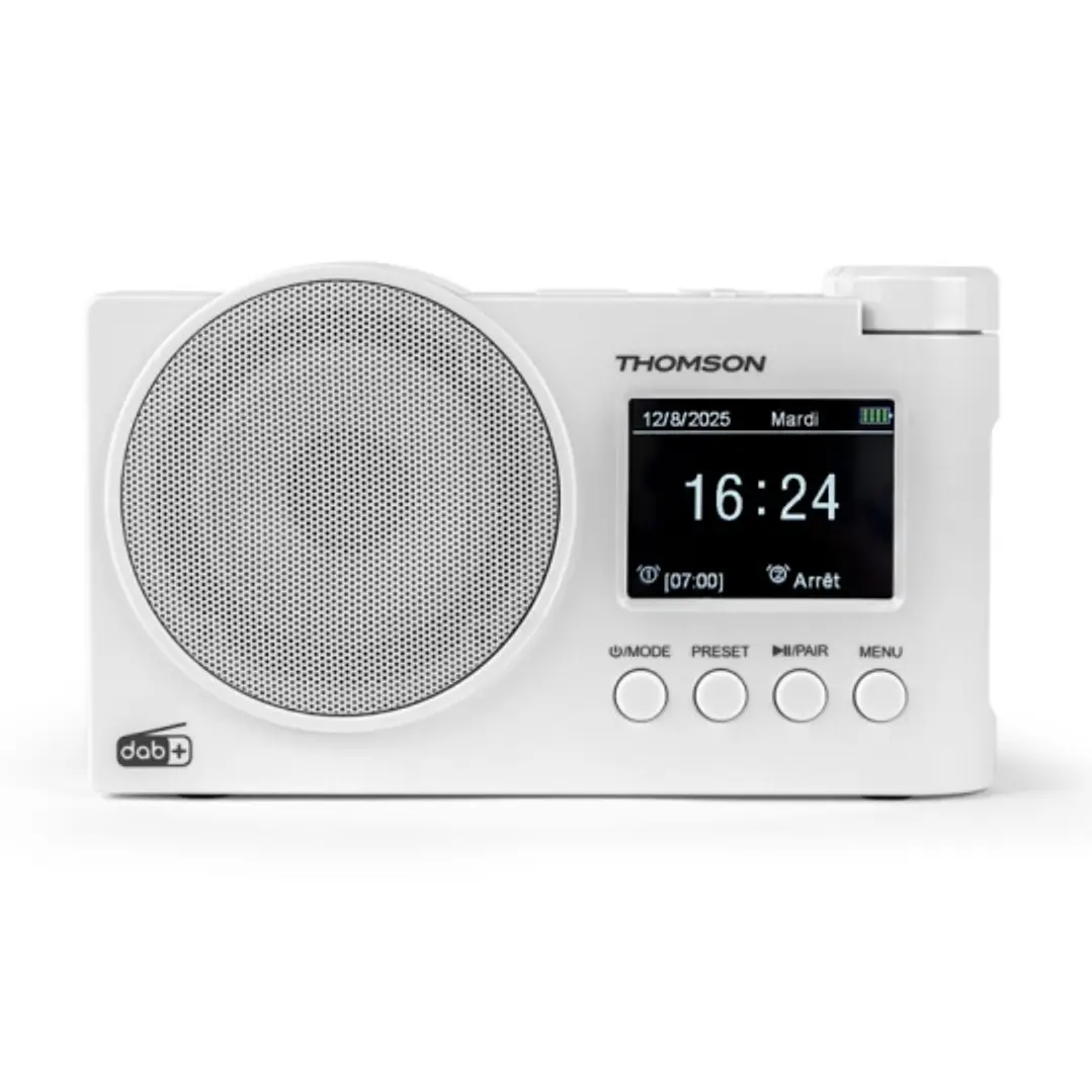 Thomson Radio FM DAB+ con Altavoz Bluetooth - 30 Memorias DAB+ y 30 Memorias FM - Actualizacion Automatica de Emisoras - Pantalla LED Retroilumiada -  1