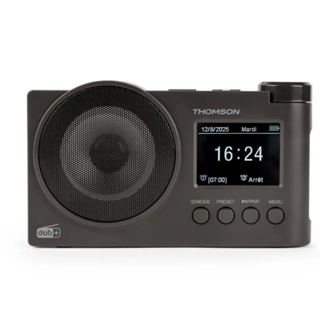 Thomson Radio FM DAB+ con Altavoz Bluetooth - 30 Memorias DAB+ y 30 Memorias FM - Actualizacion Automatica de Emisoras - Pantalla LED Retroilumiada -  1