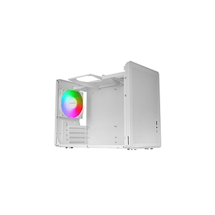 Mars Gaming MC-XPS Minitorre Ultracompacta - Ventilador de 120mm FRGB Trasero - Soporte MicroATX/Mini-ITX - Rejilla de Refrigeracion - Ventana Lateral