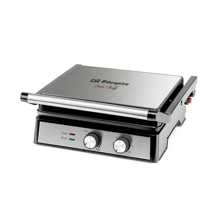 Orbegozo 4580 Grill Multifuncion - Cocina sin Aceite con Potencia de 2000W - Amplia Superficie de Coccion Abatible - Antiadherente y Facil de Limpiar  1