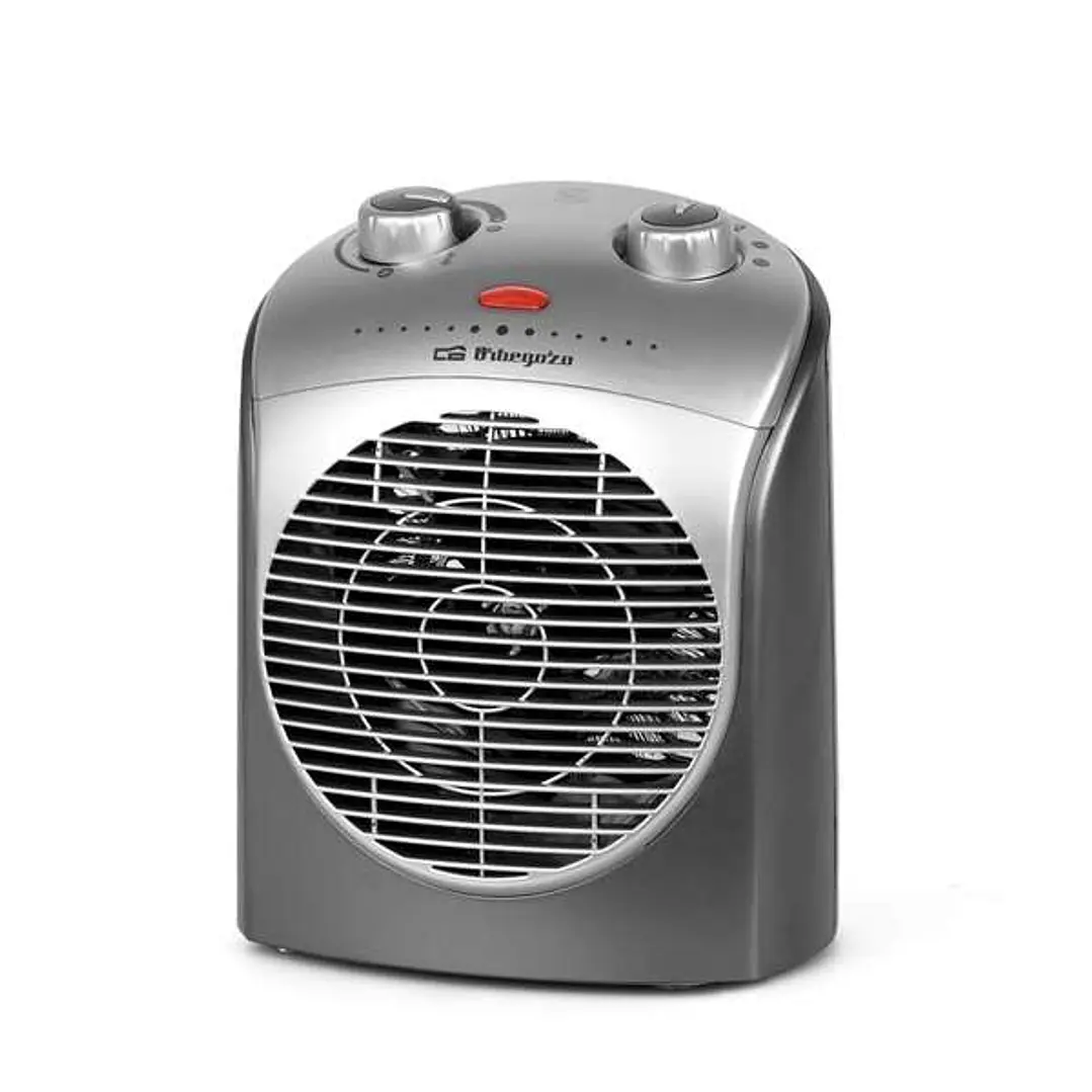 Orbegozo FH 2021 Calefactor Confort Rapido y Seguro - Selector de 3 Posiciones - Funcion Ventilador de Aire Frio - Potencias 1100 - 2200W - Termostato 1