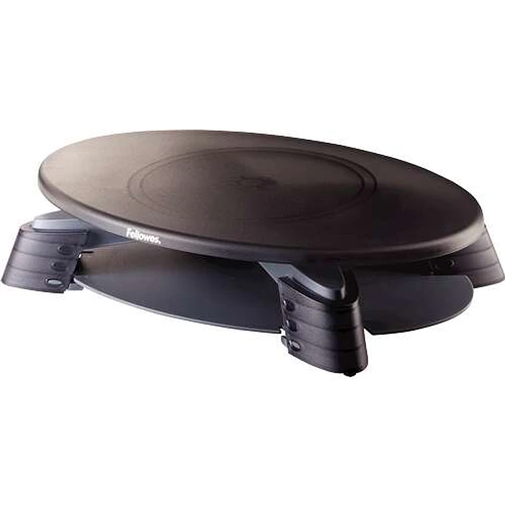 Fellowes Soporte para Monitor Giratorio 45º - Ajuste de Altura entre 76mm y 114mm - Bandeja en la Parte Inferior - Peso Max 14kg 1