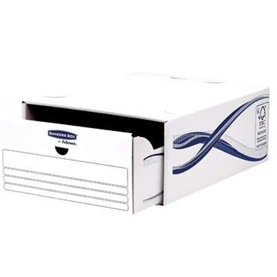 Fellowes Bankers Box Basic Pack de 5 Cajones Archivadores - Carton Reciclado Certificacion FSC 1