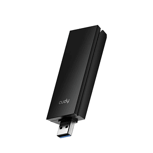 Cudy AX5400 Adaptador USB 3.0 Tribanda - Wi-Fi 7 de Alta Ganancia - Velocidad hasta 2882Mbps - 29.9x13.2x88.8mm - Color Negro