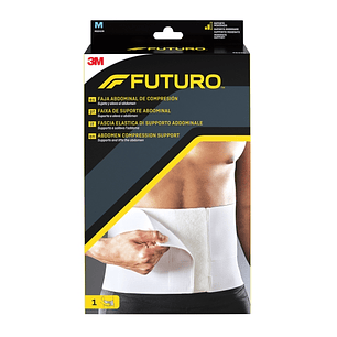 Futuro Faja Abdominal de Compresion - Talla M (81.3 - 106.7cm) - Forma Anatomica - Transpirable - Color Blanco