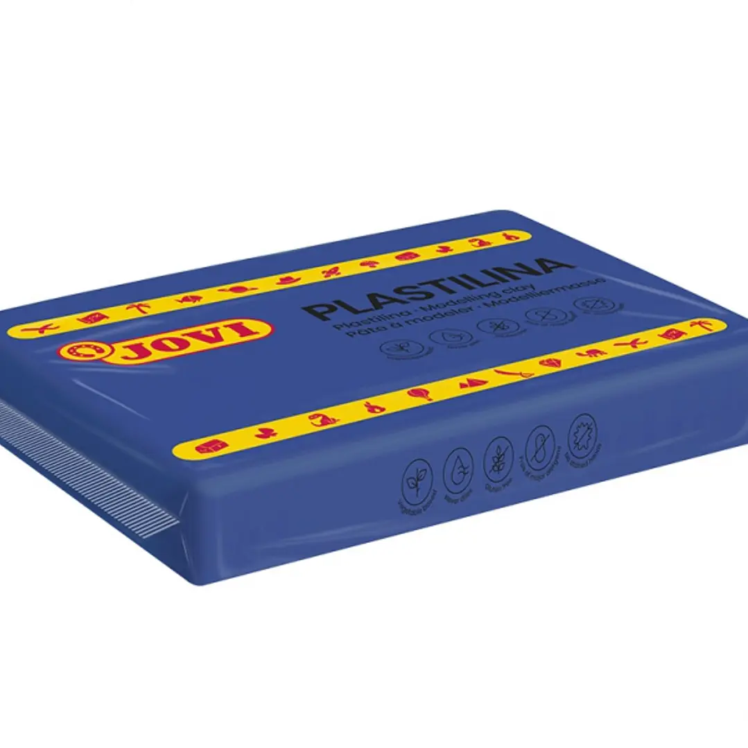 Jovi Caja de 15 Pastillas de Plastilina 350gr - Muy Moldeable - No Se Seca - Ideal para Figuras en Volumen - Color Azul 1