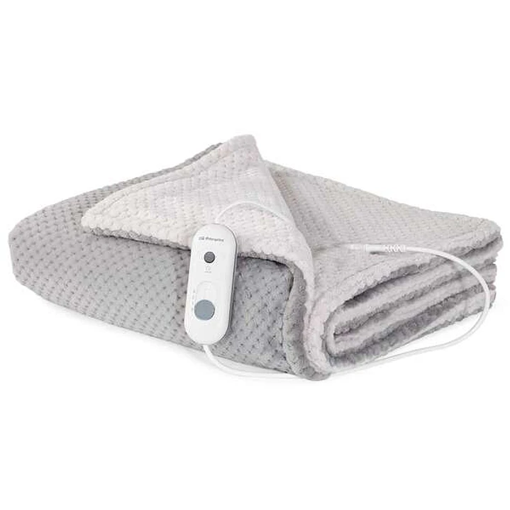 Orbegozo MAH 2050 Manta Electrica Confort Gris y Blanco - Calor Uniforme y Persistente - Proteccion contra Sobrecalentamiento - Tejido de Microfibras  1