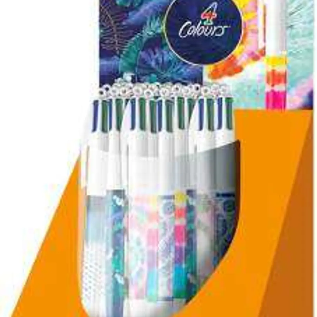 Bic 4 Colours Decor Expositor de 30 Boligrafos de Bola Retractiles - Punta Media de 1.0mm - Tinta con Base de Aceite - 4 Colores 1