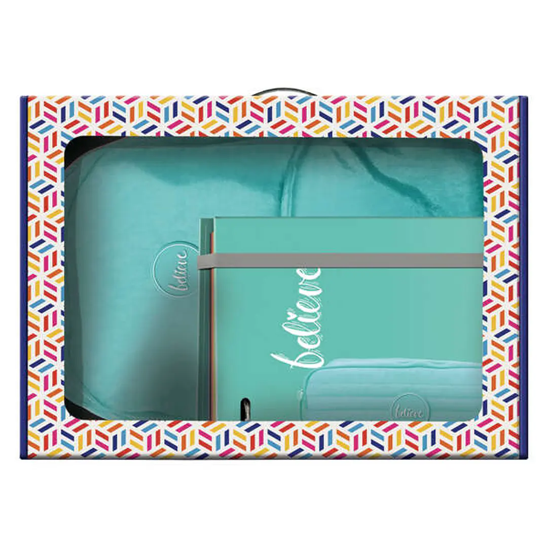 Dohe Serie Pastel Pack de Mochila Mediana + Portatodo Doble + Carpeta de 4 Anillas Formato A4 con Recambio de 100 Hojas - Color Verde Pastel 1