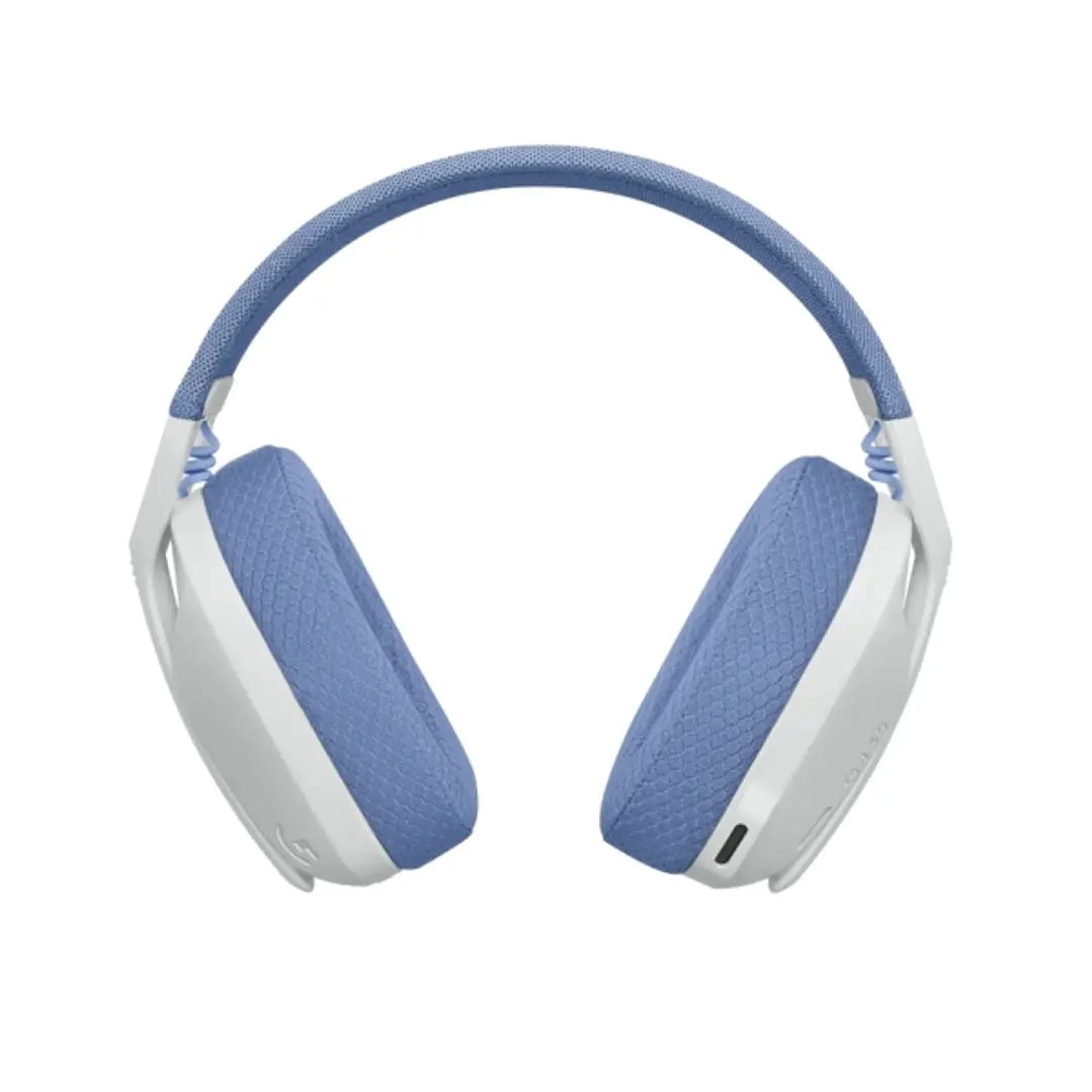 Logitech G435 Auriculares Gaming Inalambricos - Diadema Ajustable - Bluetooth LightSpeed - 2 Microfonos - Blanco Crudo y Lila 1
