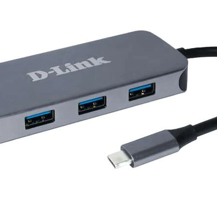 D-Link Hub USB-C con  3x USB 3.0, 1x  USB-C, 1x HDMI 4K, 1x RJ45 1