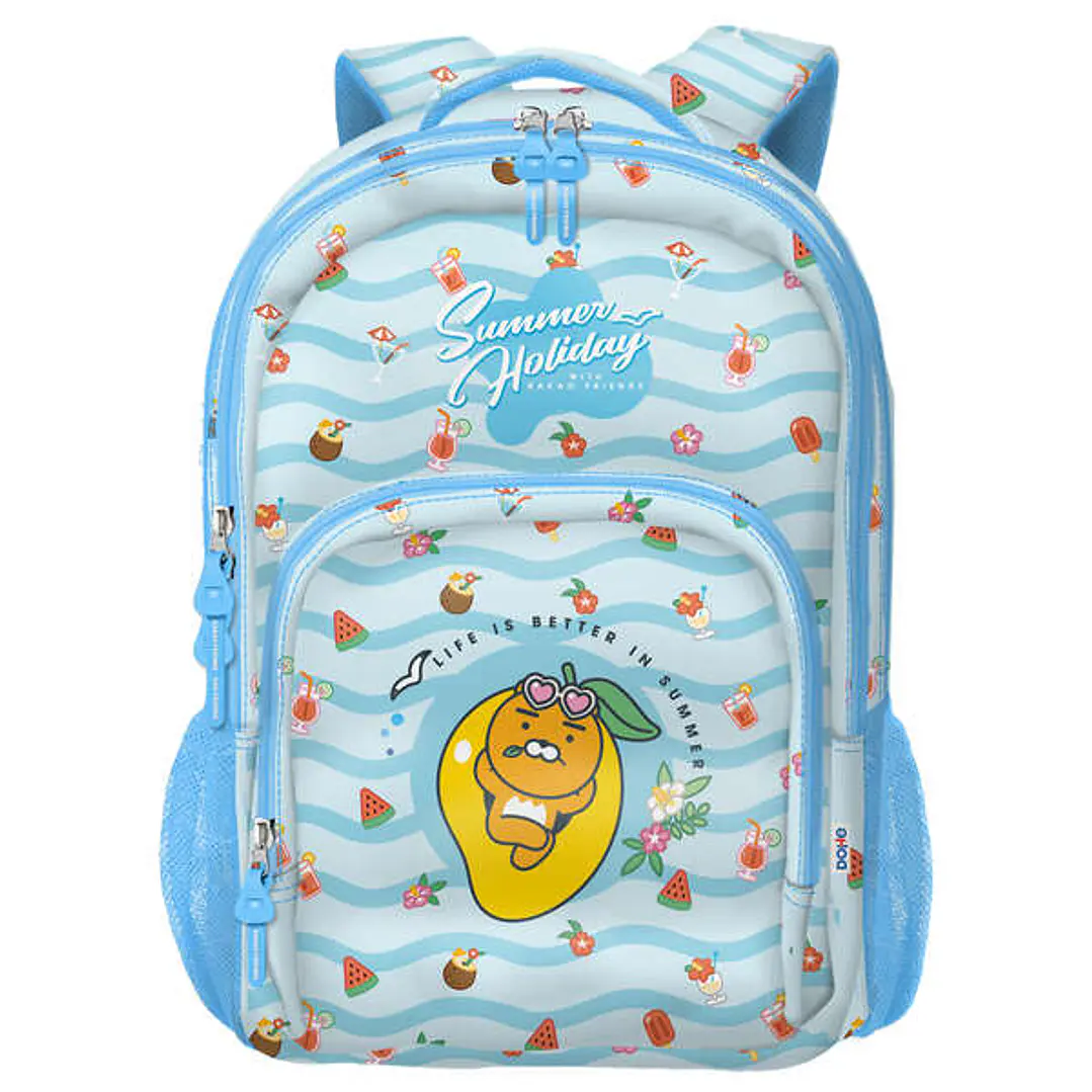 Dohe Kakao Friends Summer Holiday Mochila Escolar Grande - 3 Compartimentos - Bolsillos Laterales - Tirantes Acolchados y Ajustables - Adaptable a Car 1