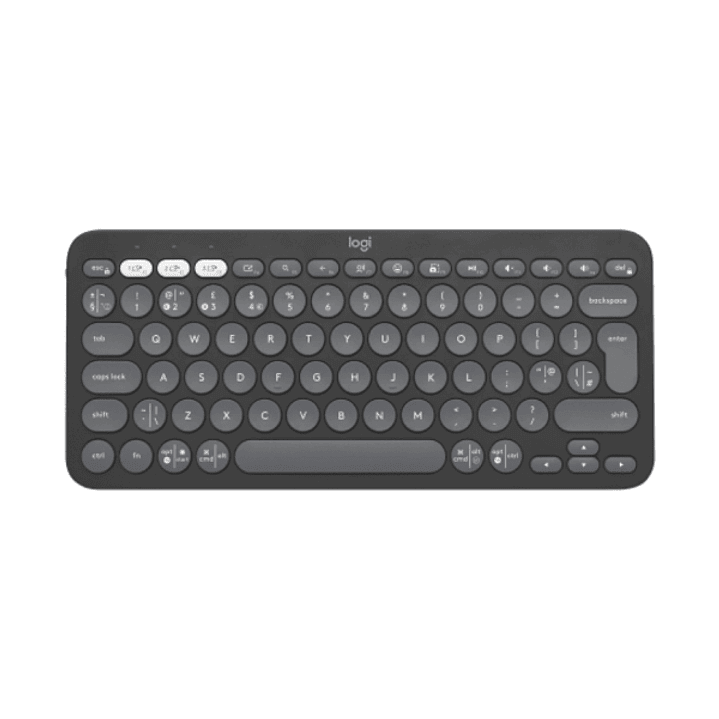Logitech Pebble Keys 2 K380s Teclado Inalambrico - Bluetooth + RF Logi Bolt - Teclas Silenciosas de Perfil Bajo - Easy?Switch para 3 Dispositivos - Fo 1