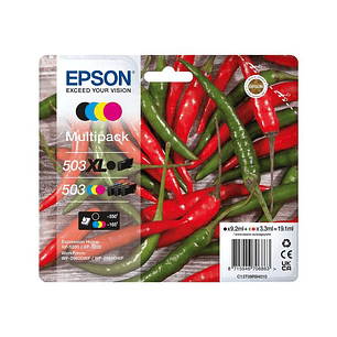 Epson 503XL/503 Pack de 4 Cartuchos de Tinta Originales - C13T09R94010