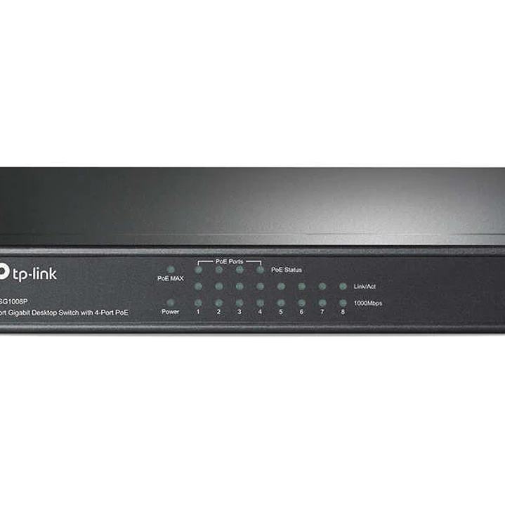 TP-Link Switch de Sobremesa - 8 Puertos Gigabit con 4 Puertos PoE 1