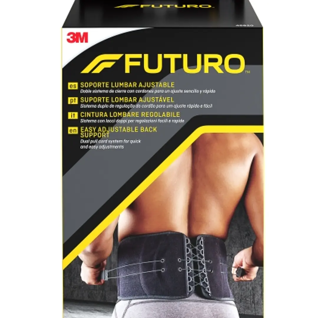 Futuro Faja Lumbar - Ajustable (73.7 - 129.5cm) - Transpirable - Elastico - Color Negro 1