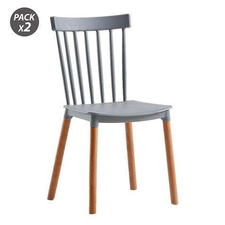 Muvip Pack 2 Sillas Design D800 - Color Gris 1