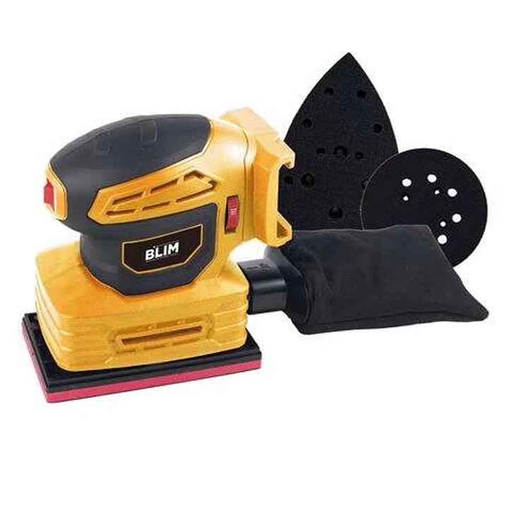 Blim Multilijadora 3 Placas a Bateria 20V 2Ah - Placa Redonda, Triangular y Rectangular - Velocidad 7000-13000rpm - Deposito para el Polvo - Luz LED 1